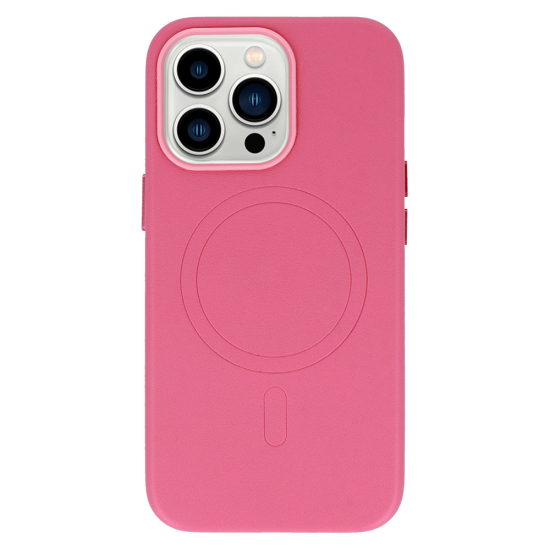 MagSafe Leather Case Iphone 14 Pink MagSafe Leather Case Iphone 14 Pink