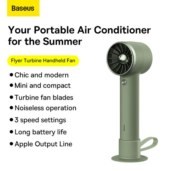 Baseus Fan Flyer Turbine power bank 4000mAh with Lightning cable (ACFX010006) green Baseus Fan Flyer Turbine power bank 4000mAh with Lightning cable (ACFX010006) green