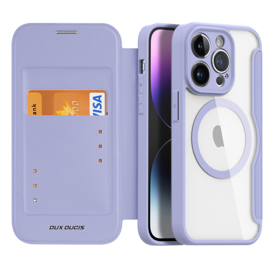 Dux Ducis Skin X Pro Book Δερματίνης Μωβ (iPhone 14 Pro Max)