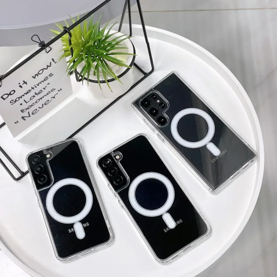 Acrylic Magsafe Case for Samsung Galaxy S24 Ultra transparent Acrylic Magsafe Case for Samsung Galaxy S24 Ultra transparent