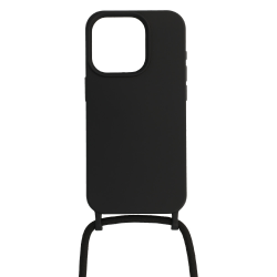 STRAP SILICONE CASE FOR IPHONE 11 DESIGN 1 BLACK