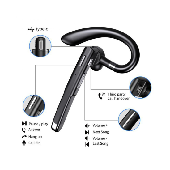 BLAVEC BLUETOOTH HEADSET DISCOVER 55 + POWER BANK (BHDI55-B) BLACK