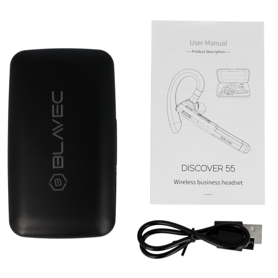 BLAVEC BLUETOOTH HEADSET DISCOVER 55 + POWER BANK (BHDI55-B) BLACK