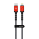 BLAVEC CABLE RAPTOR BRAIDED - TYPE C TO LIGHTNING - PD 20W 2,4A 1 METRE BLACK-RED BLAVEC CABLE RAPTOR BRAIDED - TYPE C TO LIGHTNING - PD 20W 2,4A 1 METRE BLACK-RED
