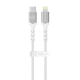 BLAVEC CABLE RAPTOR BRAIDED - TYPE C TO LIGHTNING 1 METRE  WHITE-SILVER