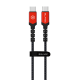 BLAVEC CABLE- TYPE C TO TYPE C - PD 100W 5A 1 METRE BLACK-RED