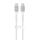 BLAVEC CABLE - TYPE C TO TYPE C - PD 100W 5A 1 METRE (CRA-CC5WS10) WHITE-SILVER BLAVEC CABLE - TYPE C TO TYPE C - PD 100W 5A 1 METRE (CRA-CC5WS10) WHITE-SILVER