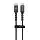 Blavec Cable Raptor braided - Type C to Type C - PD 60W 3A 1 metre black-grey