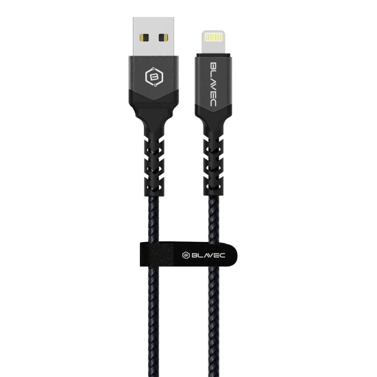 Blavec Cable Raptor braided - USB to Lightning - 1,5A 2 metres (CRA-UL15BG20) black-grey