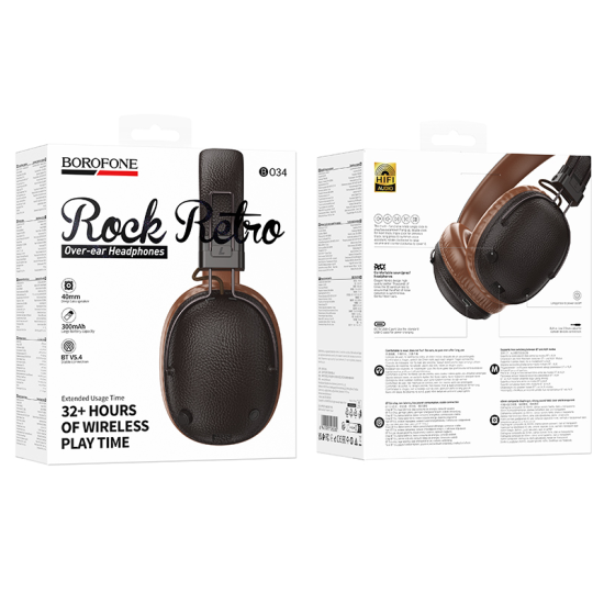 Borofone Headphones BO34 Suenos bluetooth brown