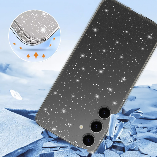 Crystal Glitter Case for Samsung Galaxy A25 5G Silver