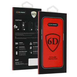 Tel Protect Full Glue 6D Tempered Glass for SAMSUNG GALAXY A35/M35/M55 5G BLACK
