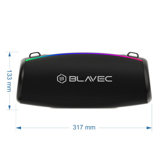 Blavec Portable Bluetooth Speaker TWS WS-02 Bassbox - 120W (WS02-B) black