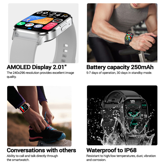 Blavec Smartwatch W-18 Hellia HD AMOLED Voice Call (SWW18-B) black Blavec Smartwatch W-18 Hellia HD AMOLED Voice Call (SWW18-B) black