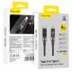 Blavec LED / Braided USB 2.0 Cable USB-C male - USB-C 100W Γκρι 1.2m