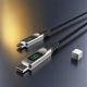 Blavec LED / Braided USB 2.0 Cable USB-C male - USB-C 100W Γκρι 1.2m