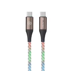 Blavec LED / Braided USB 2.0 Cable USB-C male - USB-C 60W PD 1m