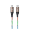 Blavec LED / Braided USB 2.0 Cable USB-C male - USB-C 60W PD 1m