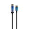 Blavec LED / Braided USB 2.0 Cable USB-C male - USB-C 100W PD Μαύρο 1.2m