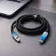 Blavec LED / Braided USB 2.0 Cable USB-C male - USB-C 100W PD Μαύρο 1.2m