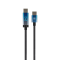 Blavec LED / Braided USB 2.0 Cable USB-C male - USB-C 240W PD Μαύρο 1.2m