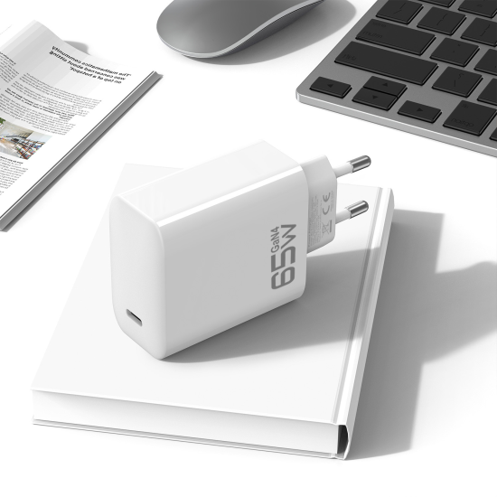 Blavec Wall charger Type C - PD QC 65W 3A with Type C to Type C cable (TCBC8G4-CW653A+CC) white