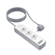 Borofone Power strip BAC9 - 3 outlets 240V + 3xUSB + Type C - PD 20W 2 metres black