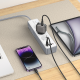 Borofone Power strip BAC9 - 3 outlets 240V + 3xUSB + Type C - PD 20W 2 metres black