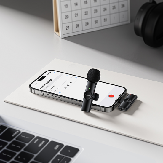 Borofone Lavalier wireless microphone BFK16 Winner Lightning black