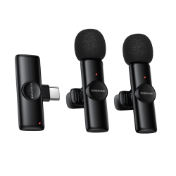 Borofone Lavalier wireless microphone BFK16A Winner Type C black - 2 pieces