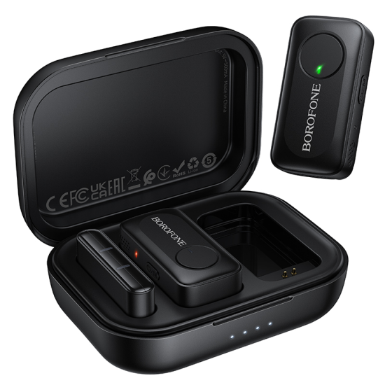 Borofone Lavalier wireless microphone BFK17 Lemai Type C black - 2 pieces