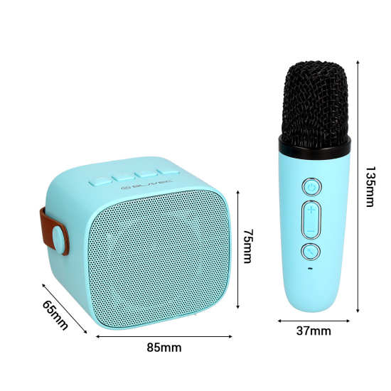 Blavec Ηχείο Karaoke με Ασύρματα Μικρόφωνα WS-07 Μπλε
