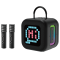 Blavec Portable Bluetooth Speaker WS-09 Karaoke Fun - 10W with 2 microphones and display black
