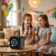 Blavec Portable Bluetooth Speaker WS-09 Karaoke Fun - 10W with 2 microphones and display black