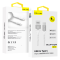 Blavec Cable Raptor braided - USB to Type C - 2A 3 metres Apple CarPlay/Android Auto  white-silver