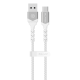Blavec Cable Raptor braided - USB to Type C - 2A 3 metres Apple CarPlay/Android Auto  white-silver