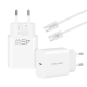 Blavec Wall charger BC-7 GaN4 - Type C - PD QC 45W 3A with Type C to Type C cable  white