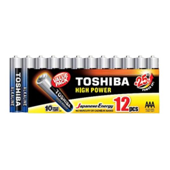 TOSHIBA αλκαλικές μπαταρίες High Power LR03 AAA (12 Τεμάχια)