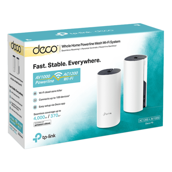 TP-LINK Deco P9 AC1200 + AV1000 Σύστημα Mesh Wi-Fi 2-pack