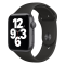 Apple Watch SE GPS 44mm Space Γκρι Aluminium με Sport Band Μαύρο