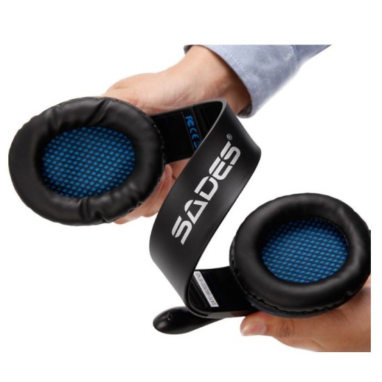 Sades Gaming Headset TPower με 40mm ακουστικά, Μπλε
