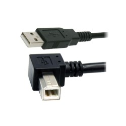 Καλώδιο USB 2.0 A/B Εκτύπωση 1,5Μ 90o Powertech Μαύρο