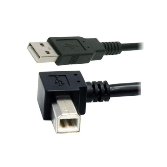 Καλώδιο USB 2.0 A/B Εκτύπωση 1,5Μ 90o Powertech Μαύρο