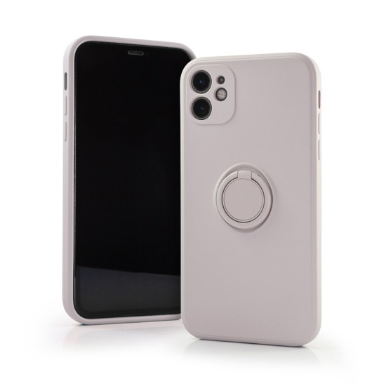 Back Case Silicon Ring iPhone 12 6.1' Γκρι Back Case Silicon Ring iPhone 12 6.1' Γκρι