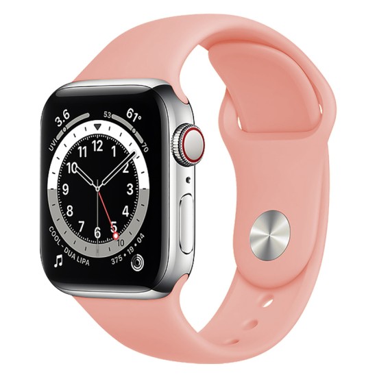 Rockrose band σιλικόνης Rough Jade για Apple Watch 42/44mm, Ροζ