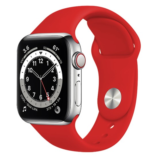 Rockrose band σιλικόνης Rough Jade για Apple Watch 42/44mm, Κόκκινο
