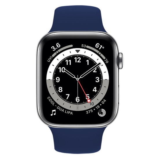 Rockrose band σιλικόνης Rough Jade για Apple Watch 42/44mm, Μπλε