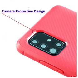 Volte-Tel Θήκη Samsung A21s A217 6.5" Carbon Rugged Camera Protective Κόκκινο