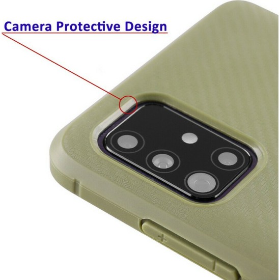 Volte-Tel Θήκη Samsung A21s A217 6.5" Carbon Rugged Camera Protective Πράσινο