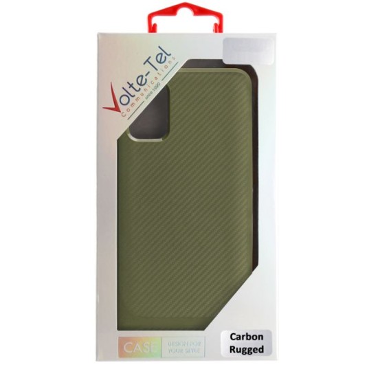 Volte-Tel Θήκη Samsung A21s A217 6.5" Carbon Rugged Camera Protective Πράσινο